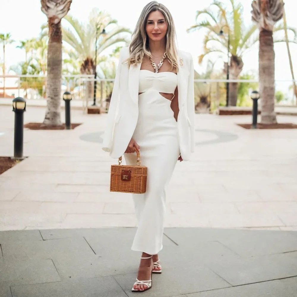 LAST ONE! BLOGGER'S FAVE! Zara Cut Out Dress White Sz XS, M NWT - Picture 9 of 17